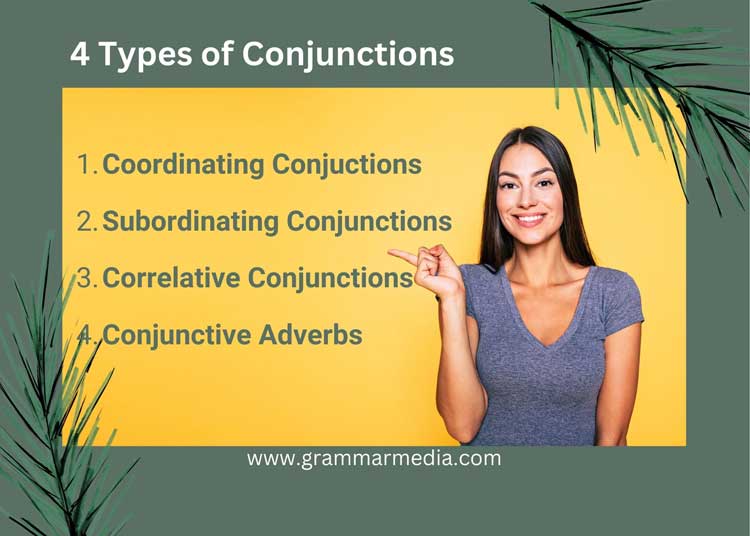 What are the 4 Types of Conjunctions?